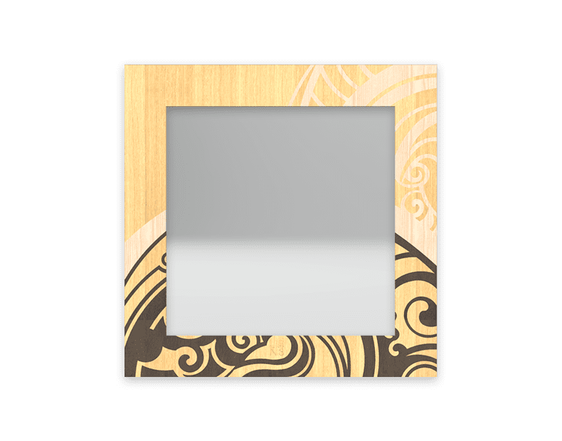 Lignis Specchio da parete con cornice in legno dal design moderno  Triangles Dolcevita - Brio
